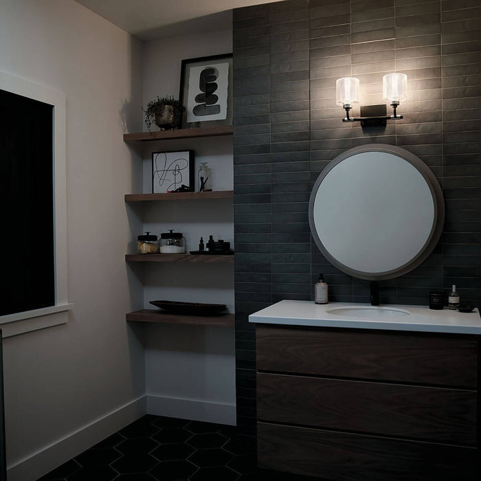 Kichler 55106BK Two Light Bath, Black