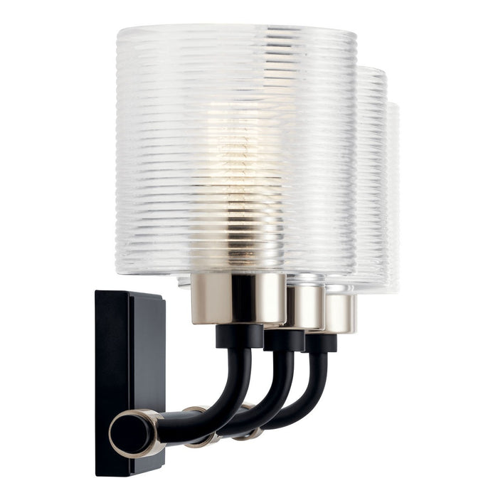 Kichler 55107BK Three Light Bath, Black