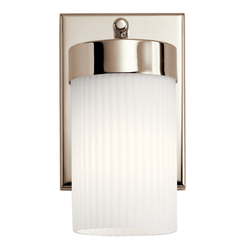 Kichler 55110PN One Light Wall Sconce, Polished Nickel
