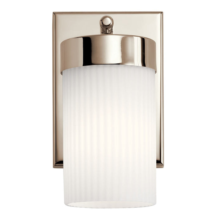 Kichler 55110PN One Light Wall Sconce, Polished Nickel