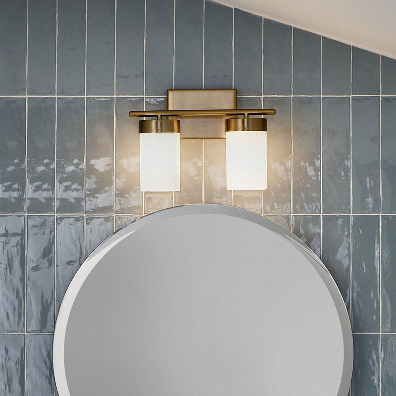 Kichler 55111BNB Two Light Bath, Brushed Natural Brass