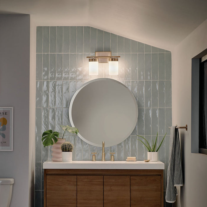 Kichler 55111BNB Two Light Bath, Brushed Natural Brass