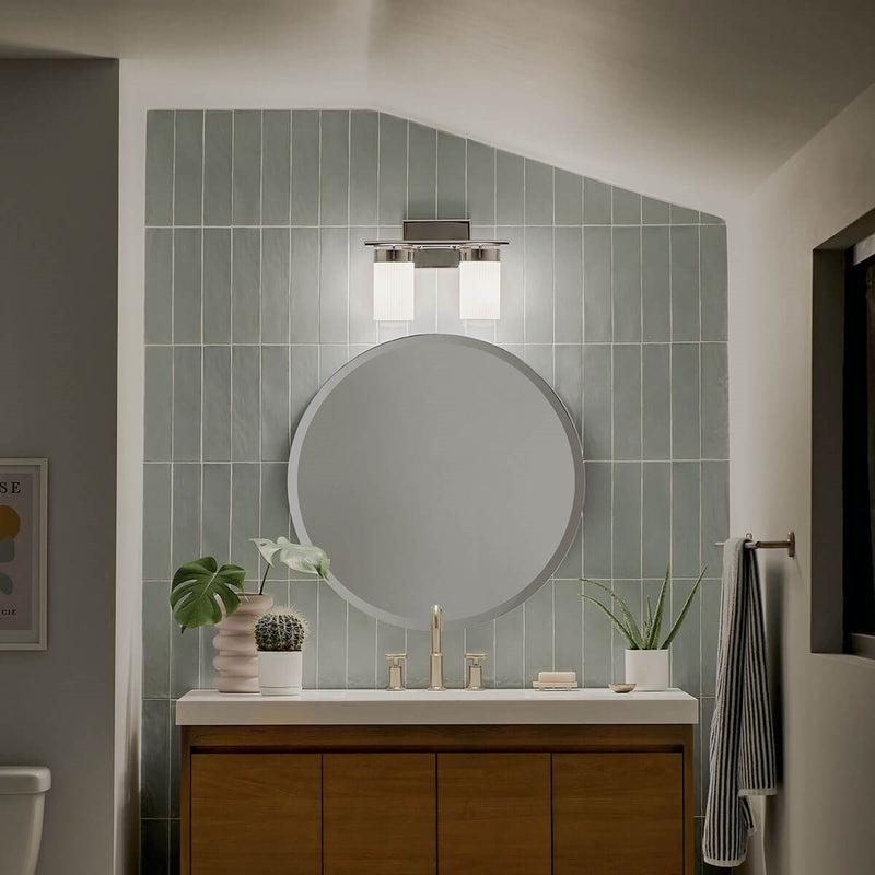 Kichler 55111PN Two Light Bath, Polished Nickel