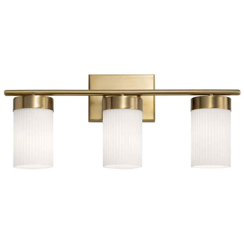 Kichler 55112BNB Three Light Bath, Brushed Natural Brass