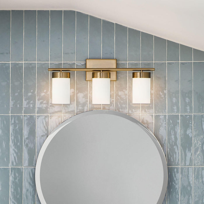 Kichler 55112BNB Three Light Bath, Brushed Natural Brass