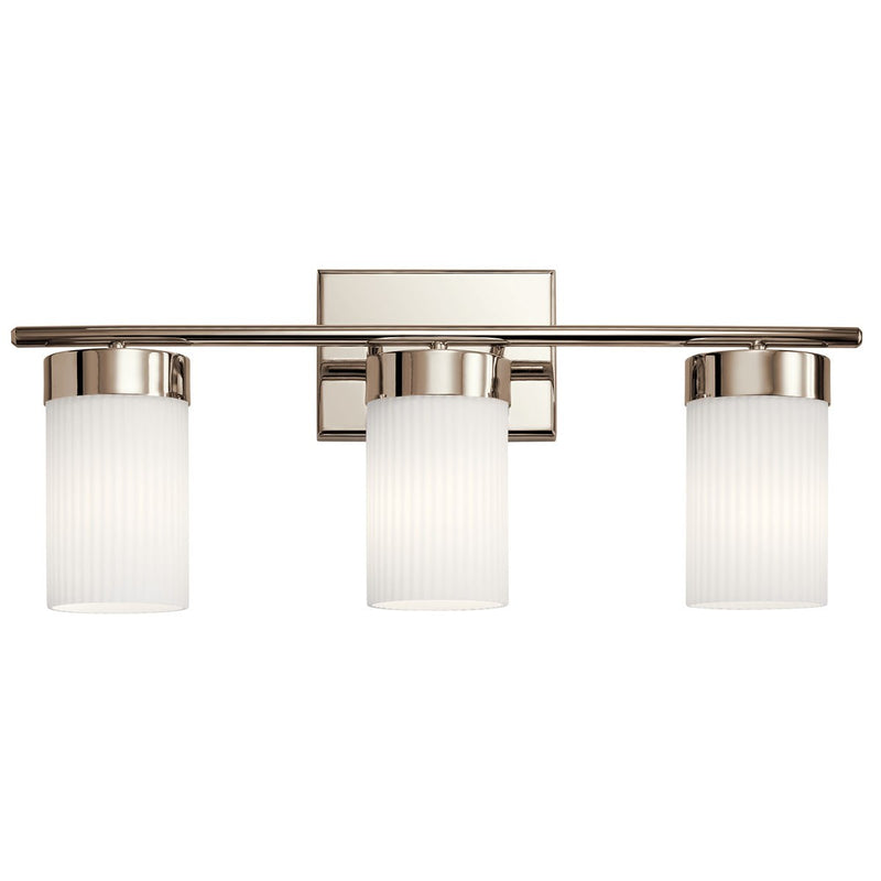 Kichler 55112PN Three Light Bath, Polished Nickel