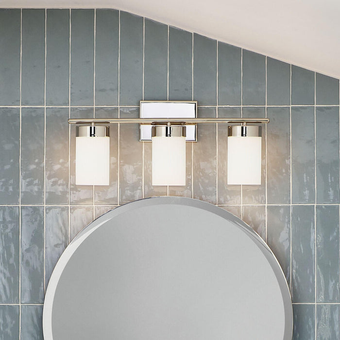 Kichler 55112PN Three Light Bath, Polished Nickel