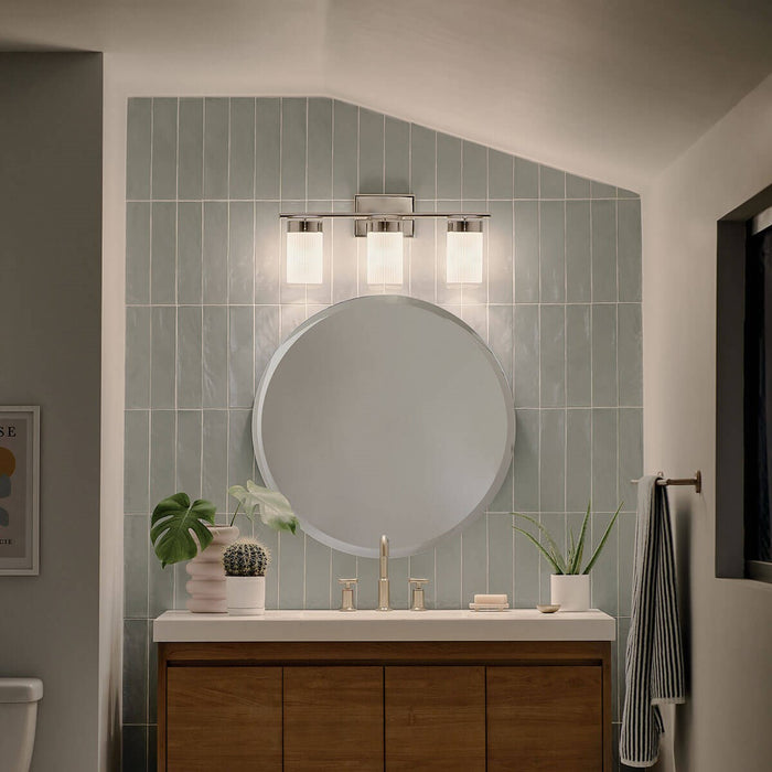 Kichler 55112PN Three Light Bath, Polished Nickel