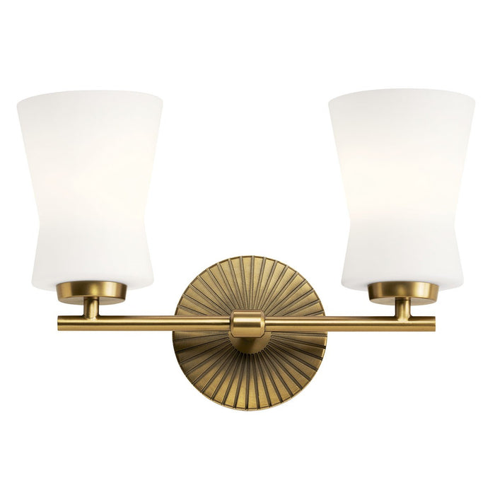 Kichler 55116BNB Two Light Bath, Brushed Natural Brass