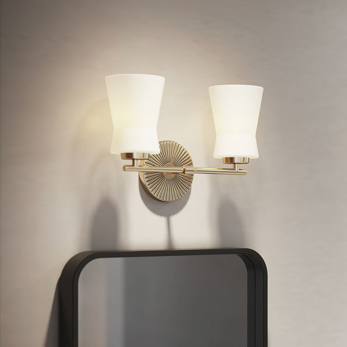 Kichler 55116BNB Two Light Bath, Brushed Natural Brass