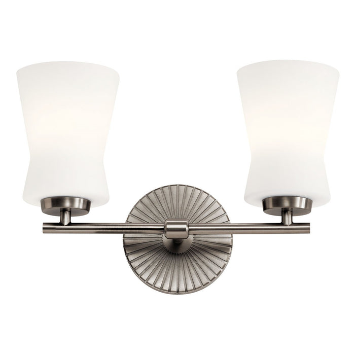 Kichler 55116CLP Two Light Bath, Classic Pewter