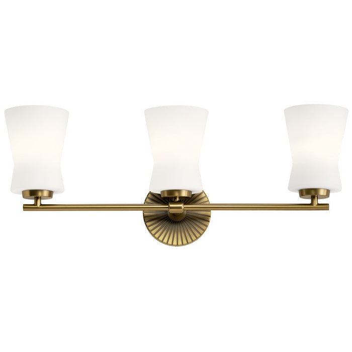 Kichler 55117BNB Three Light Bath, Brushed Natural Brass