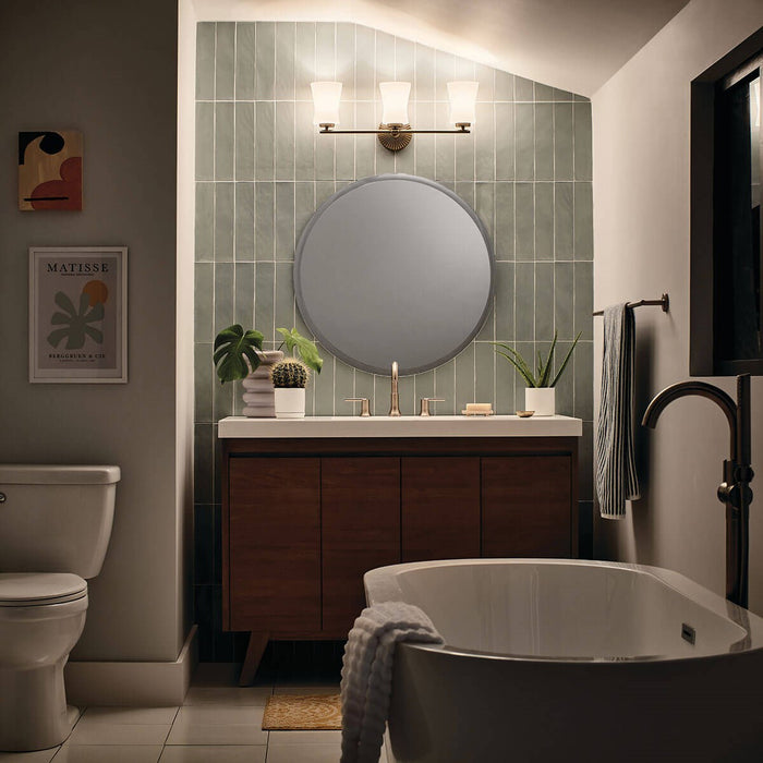 Kichler 55117BNB Three Light Bath, Brushed Natural Brass
