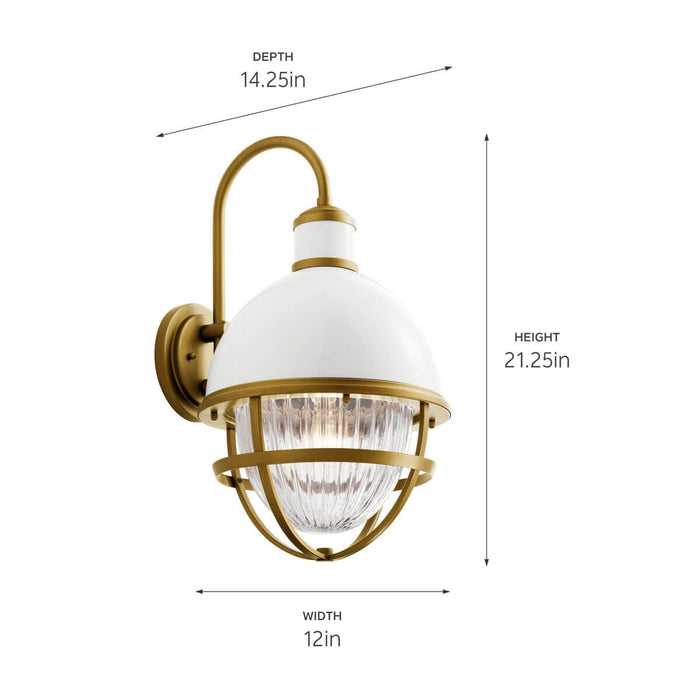 Kichler 59051WH One Light Outdoor Wall Mount, White