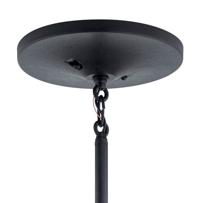 Kichler 59058BKT One Light Outdoor Pendant, Textured Black