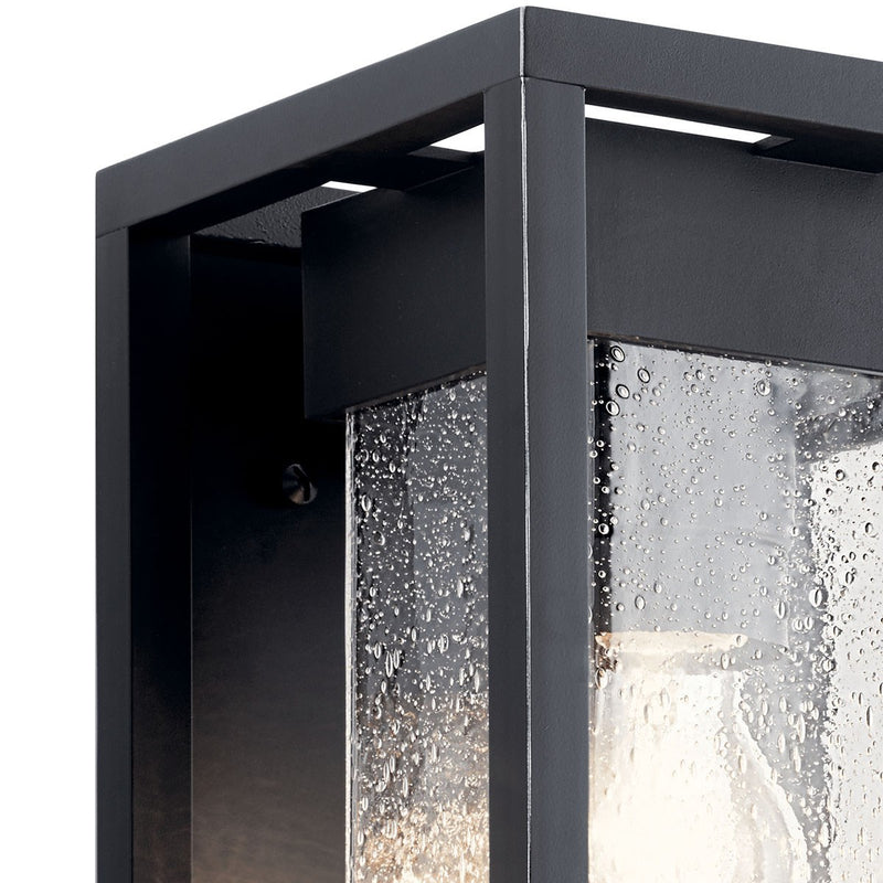 Kichler 59060BSL One Light Outdoor Wall Mount, Black with Silver Highlights