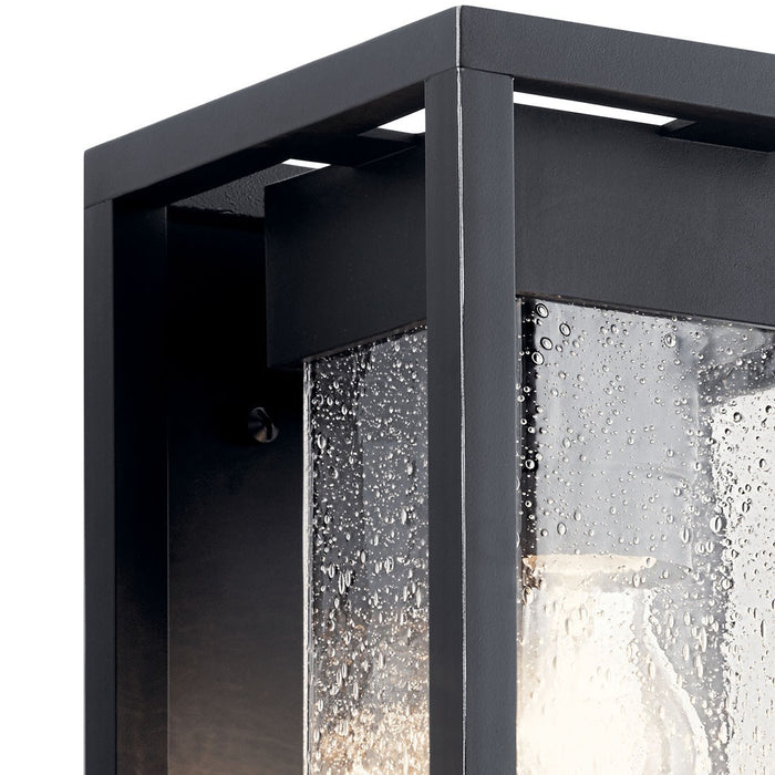 Kichler 59060BSL One Light Outdoor Wall Mount, Black with Silver Highlights