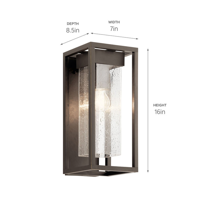 Kichler 59061OZ One Light Outdoor Wall Mount, Olde Bronze