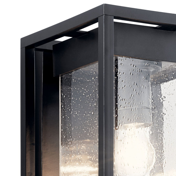 Kichler 59062BSL One Light Outdoor Wall Mount, Black with Silver Highlights