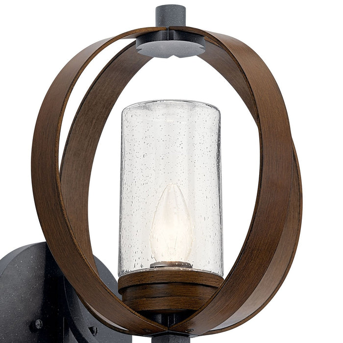 Kichler 59067AUB One Light Outdoor Wall Mount, Auburn Stained