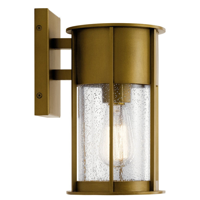 Kichler 59079NBR One Light Outdoor Wall Mount, Natural Brass