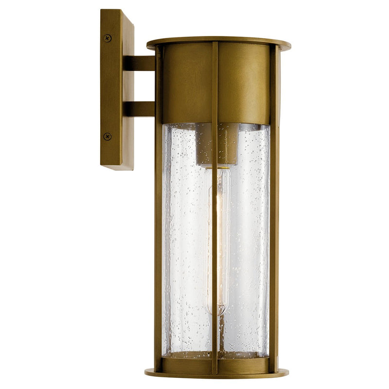 Kichler 59080NBR One Light Outdoor Wall Mount, Natural Brass