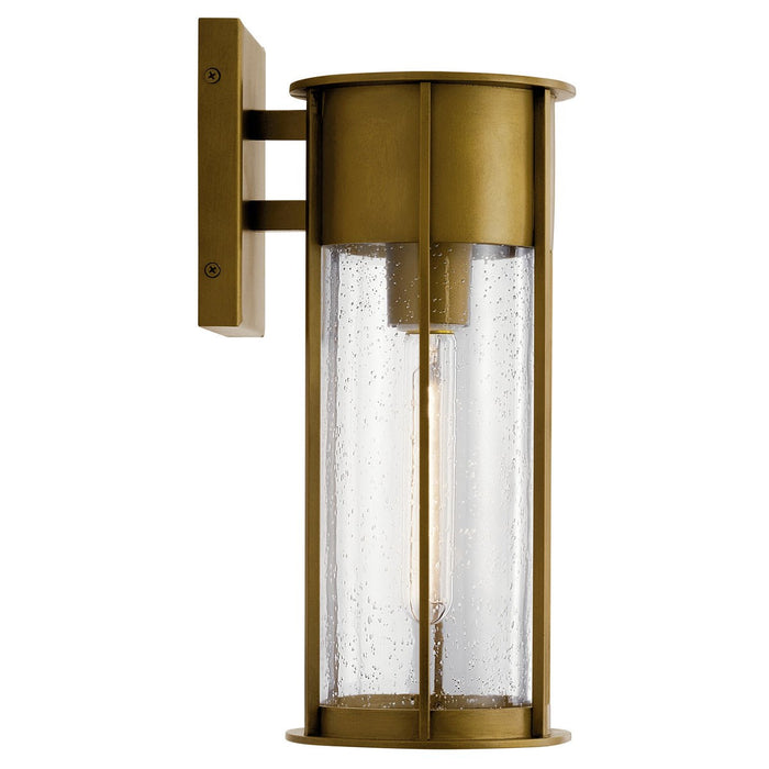 Kichler 59080NBR One Light Outdoor Wall Mount, Natural Brass