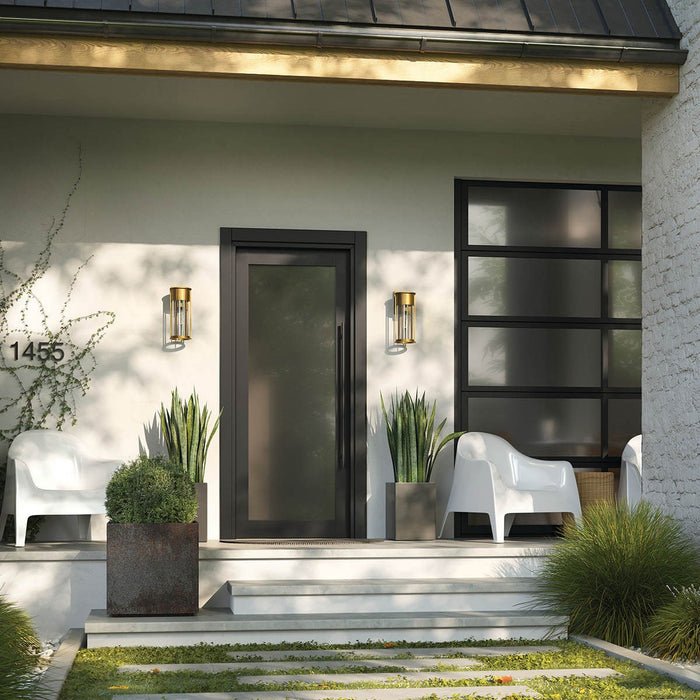 Kichler 59080NBR One Light Outdoor Wall Mount, Natural Brass
