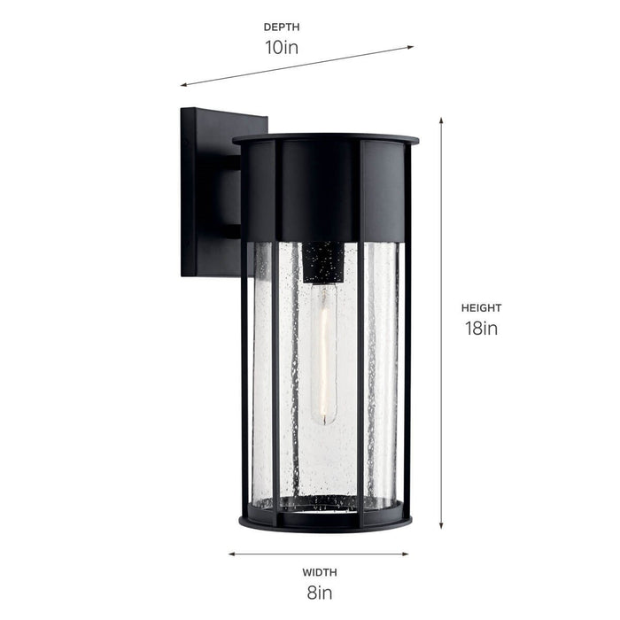 Kichler 59081BKT One Light Outdoor Wall Mount, Textured Black