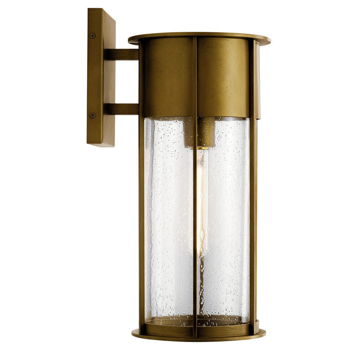 Kichler 59081NBR One Light Outdoor Wall Mount, Natural Brass