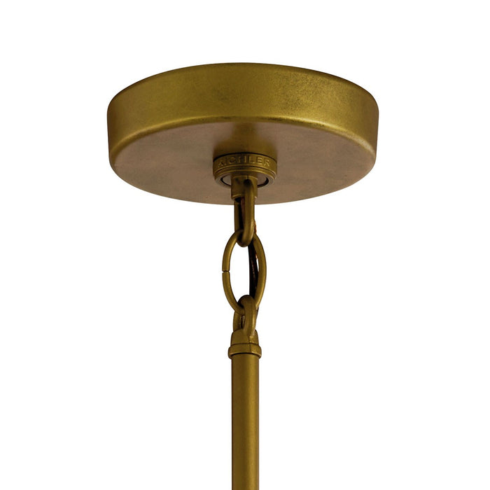 Kichler 59082NBR One Light Outdoor Pendant, Natural Brass