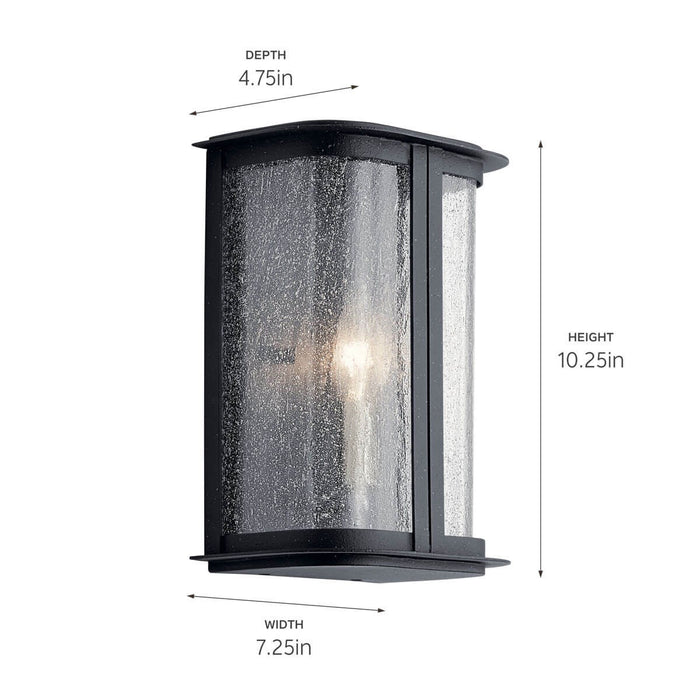 Kichler 59090DBK One Light Outdoor Wall Mount, Distressed Black