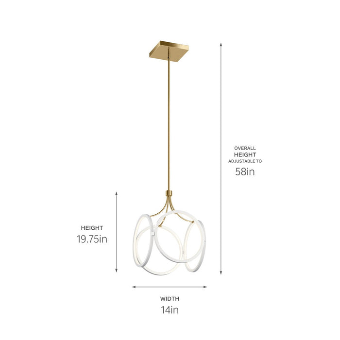 Kichler 83346WH LED Pendant, White