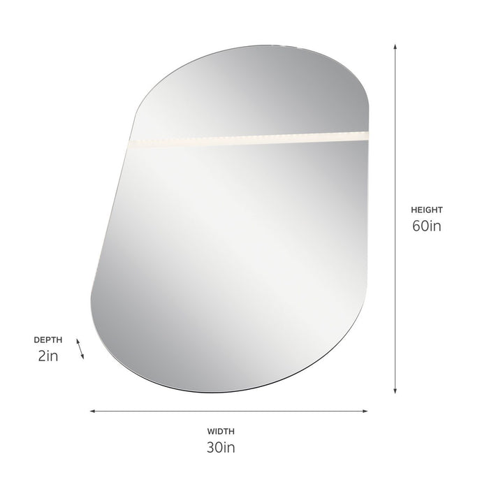 Kichler 86010 LED Mirror, Aluminum