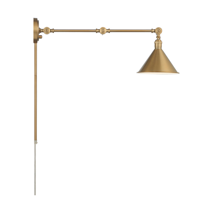 Nuvo Lighting 60-7361 One Light Swing Arm Wall Lamp, Burnished Brass
