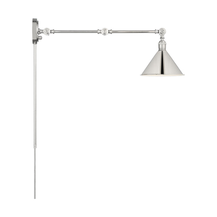 Nuvo Lighting 60-7362 One Light Swing Arm Wall Lamp, Polished Nickel