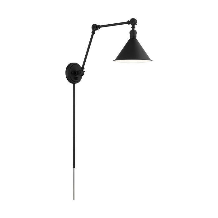 Nuvo Lighting 60-7363 One Light Swing Arm Wall Lamp, Matte Black