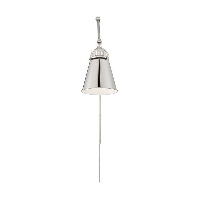 Nuvo Lighting 60-7368 One Light Swing Arm Wall Lamp, Polished Nickel