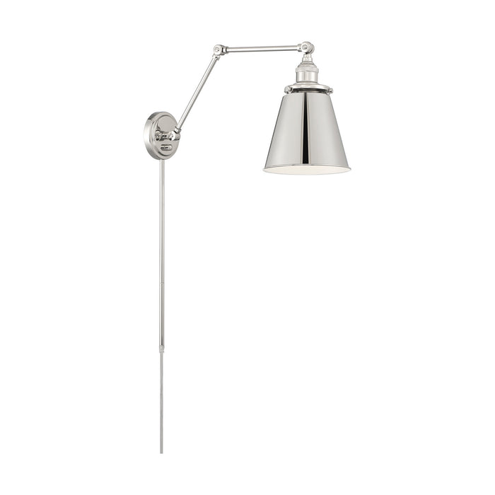 Nuvo Lighting 60-7368 One Light Swing Arm Wall Lamp, Polished Nickel
