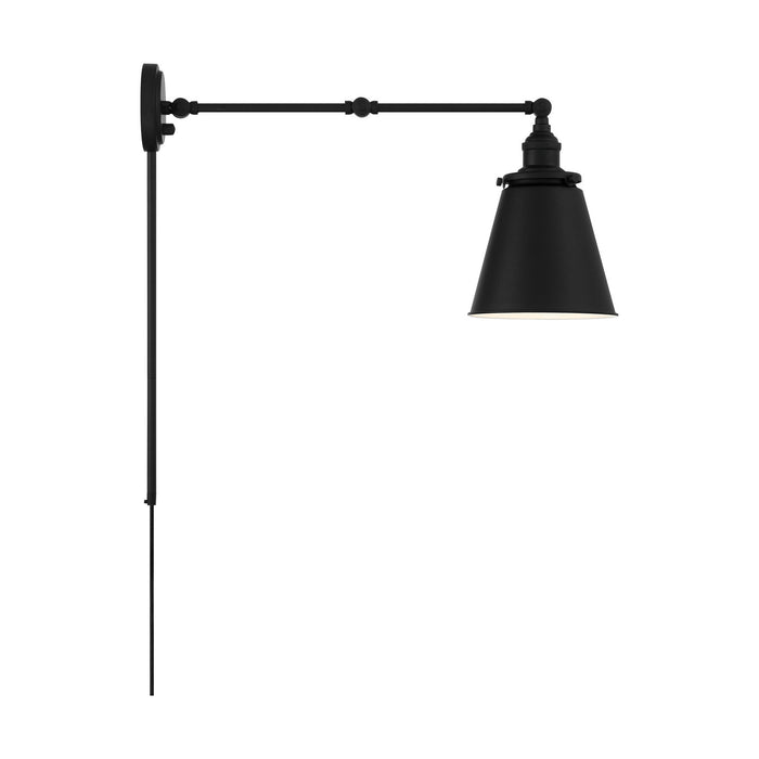 Nuvo Lighting 60-7369 One Light Swing Arm Wall Lamp, Matte Black