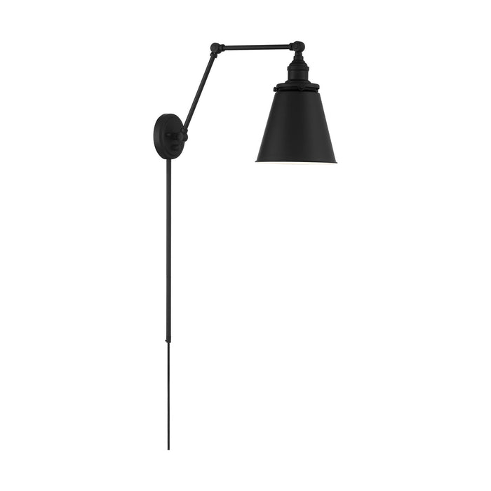 Nuvo Lighting 60-7369 One Light Swing Arm Wall Lamp, Matte Black