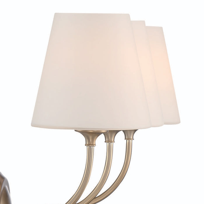 Crystorama 2443-OP-VG Three Light Bathroom Vanity, Vibrant Gold