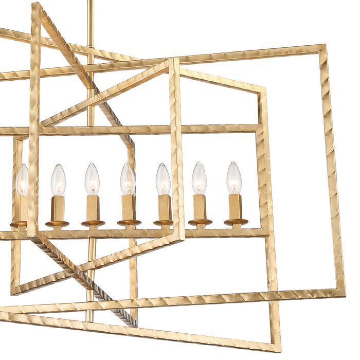 Crystorama 337-GA Nine Light Chandelier, Antique Gold
