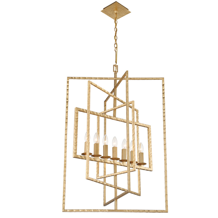 Crystorama 339-GA Seven Light Chandelier, Antique Gold