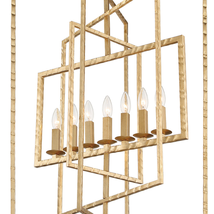 Crystorama 339-GA Seven Light Chandelier, Antique Gold