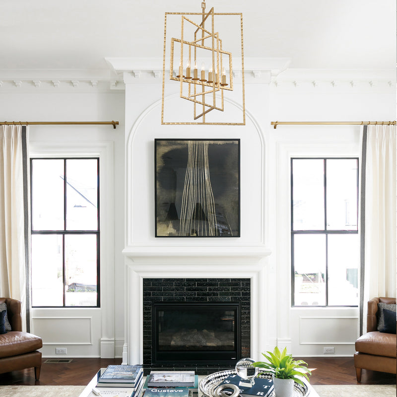 Crystorama 339-GA Seven Light Chandelier, Antique Gold