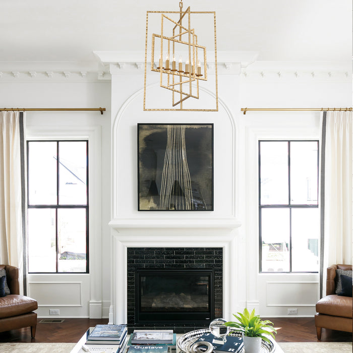 Crystorama 339-GA Seven Light Chandelier, Antique Gold