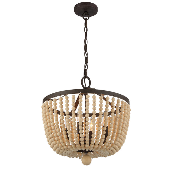 Crystorama 604-FB Four Light Chandelier, Forged Bronze
