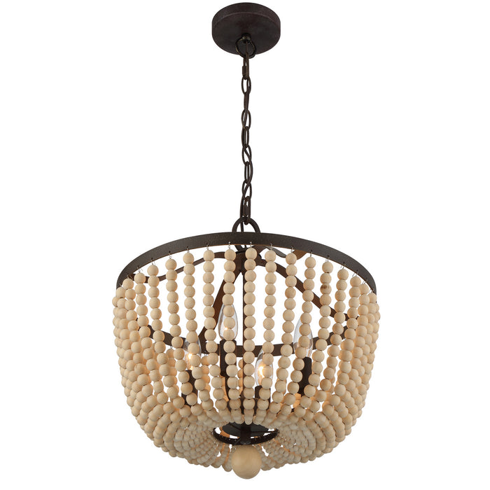 Crystorama 604-FB Four Light Chandelier, Forged Bronze