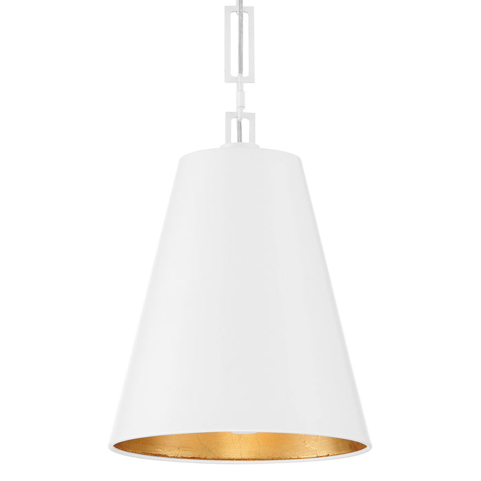 Crystorama 8685-MT-GA Two Light Chandelier, Matte White + Antique Gold